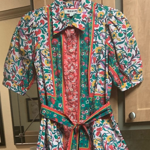 Boden Alexa Maxi Shirt Dress in Multi Enchanting Vine Buttoned Down Pockets NWT - Picture 8 of 17